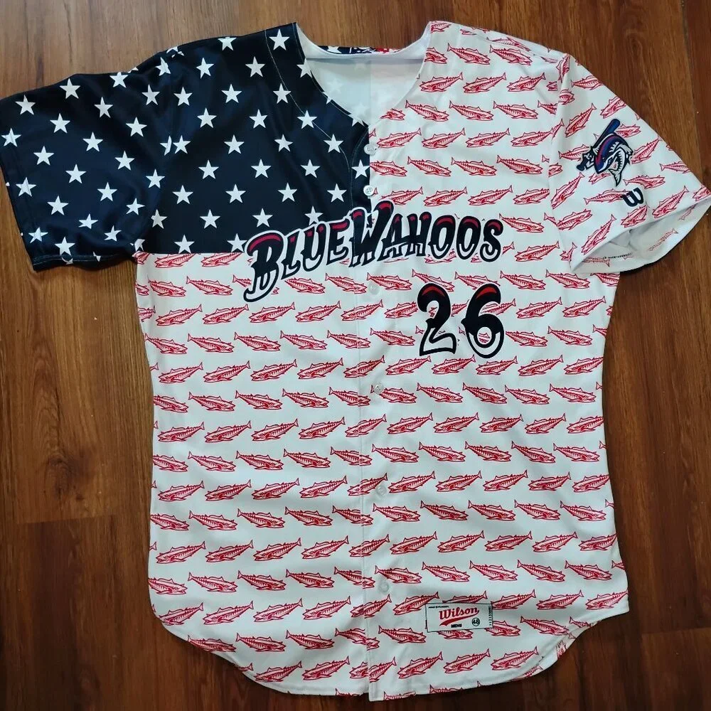 Wilson Pensacola Blue Wahoos Papi Pala Jersey Autographed